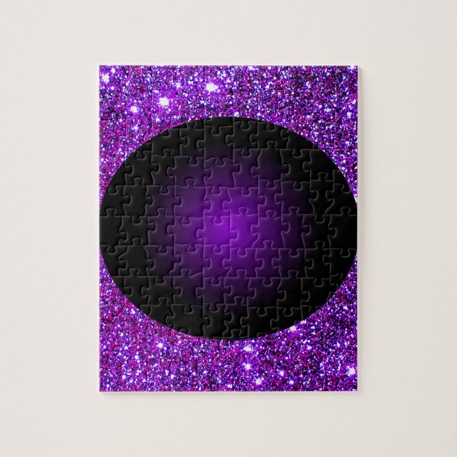 Purple Purple Sparkle Optical Illusion Art Jigsaw Puzzle (Vertical)