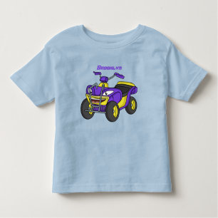 Purple Quad bike cartoon illustration Toddler T-Shirt