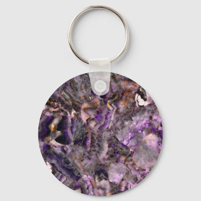 Purple quartz key ring (Front)
