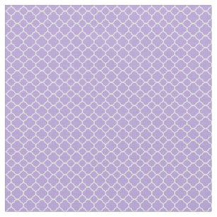 Purple Quatrefoil Geometric Pattern Fabric