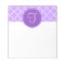 Purple Quatrefoil Monogram Notepad