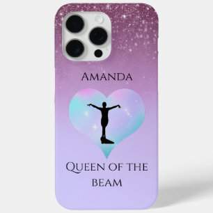 Purple Queen Of The Beam Gymnastics Personalised iPhone 15 Pro Max Case