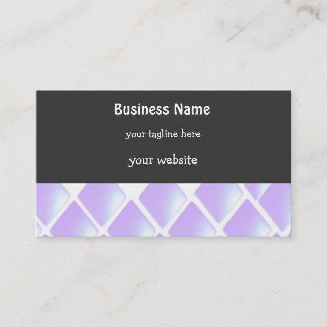 Purple Quilted Diamonds Business Card (Front)