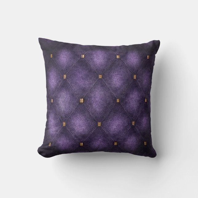 Purple Quilted Look Cushion (Front)