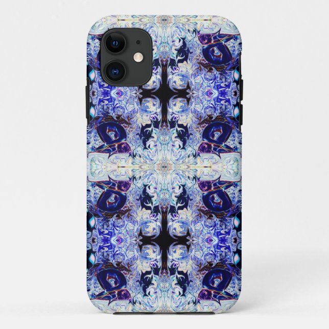 Purple Rabbit Yoga iPhone Case by deprise (Back)