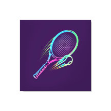 Purple Racket Canvas Wall Art