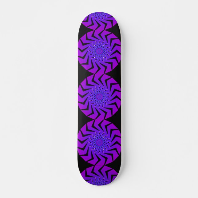 Purple Radial Design: Skateboard (Front)