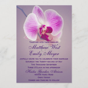 Purple Radiant Orchid Wedding Invitation