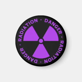 Purple Radiation Warning Magnet