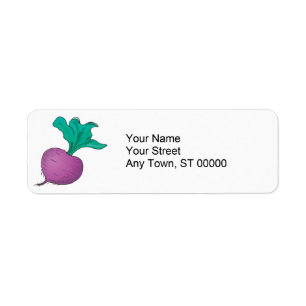 purple radish return address label