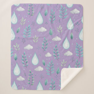 Purple Rain Cloud Sherpa Blanket – Cosy & Warm