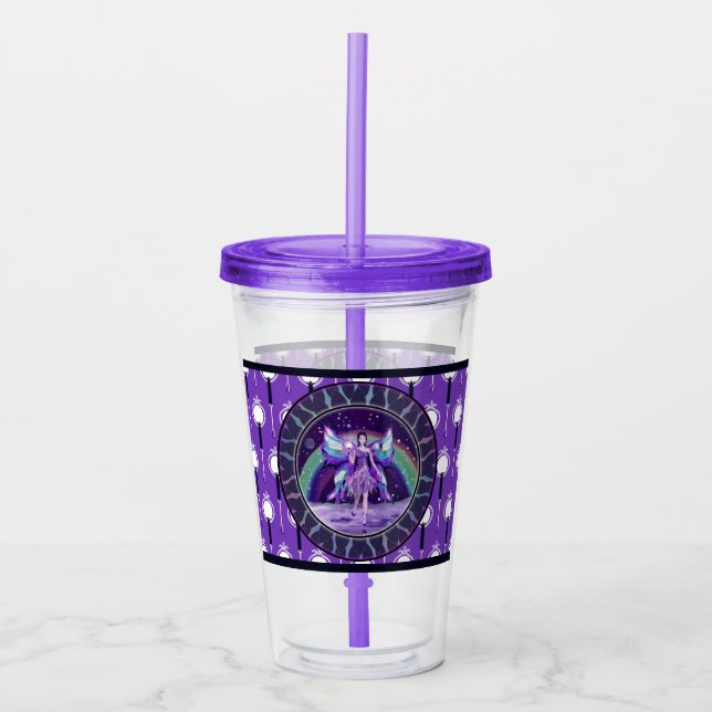 Purple Rain fairy Acrylic Tumbler (Front)