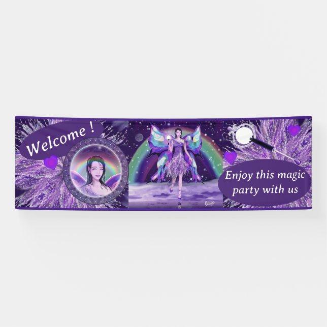 Purple rain fairy banner (Horizontal)