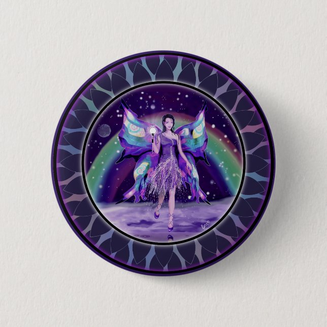 Purple Rain fairy Button (Front)