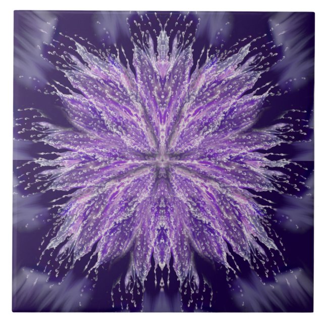 Purple rain Fairy Ceramic Tile (Front)