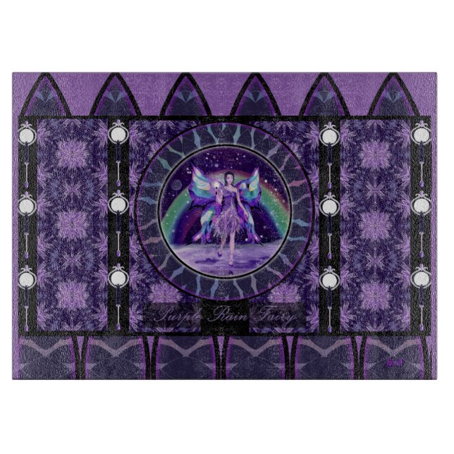 Purple rain Fairy Cutting Board (Front)