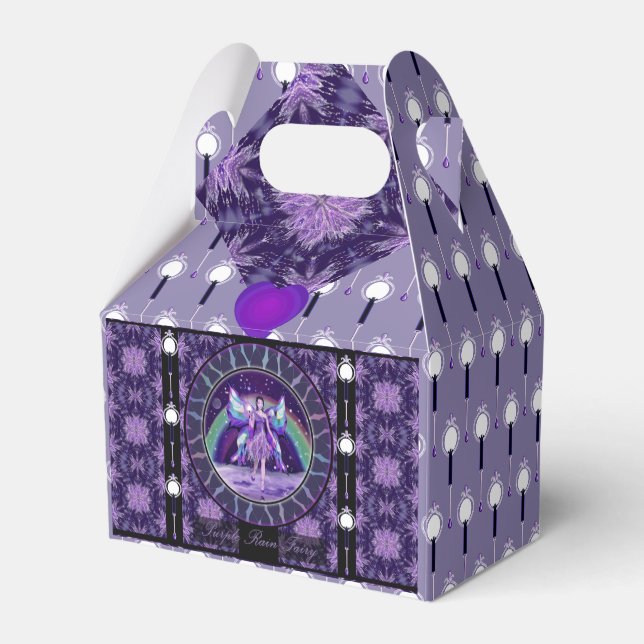 Purple rain fairy favour box (Back Side)