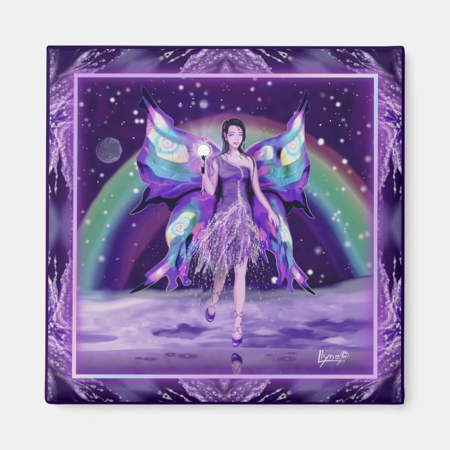 Purple rain fairy magnet (Front)