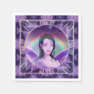 Purple rain fairy napkin