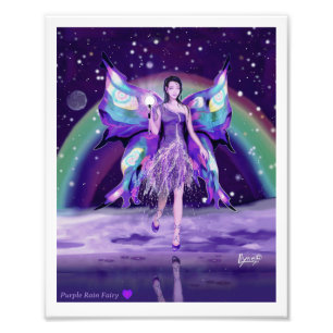 Purple Rain Fairy Photo Print