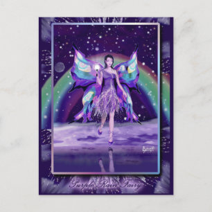 Purple Rain fairy Postcard