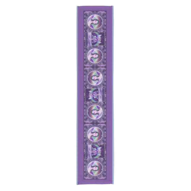 Purple Rain fairy Short Table Runner (Front)