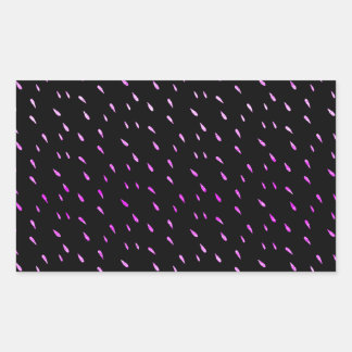 Purple Rain Faux Foil Metallic Black Background Rectangular Sticker