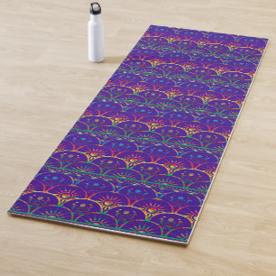 Purple Rainbow   Boho Sunrise Yoga Mat