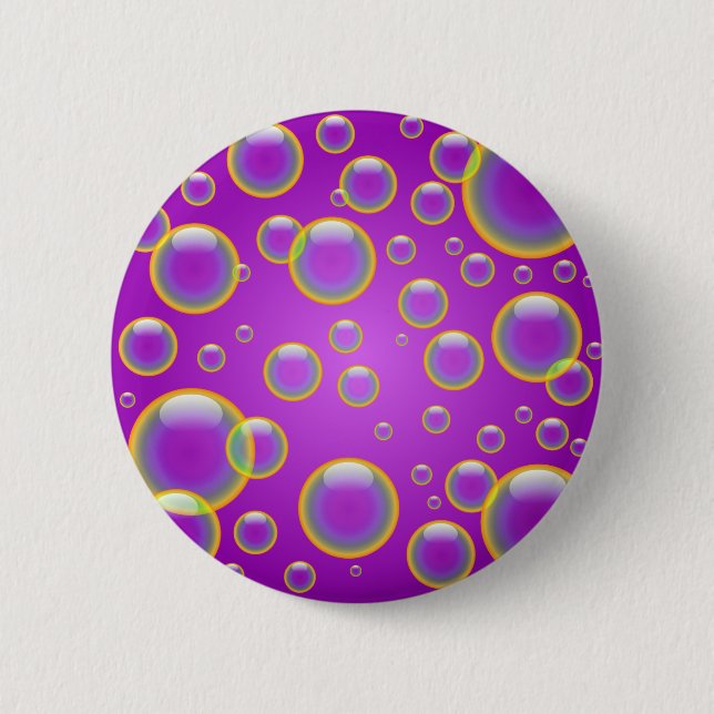 Purple Rainbow Bubbles 6 Cm Round Badge (Front)