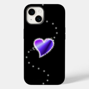 Purple Rainbow Heart with Stars Case-Mate iPhone 14 Case