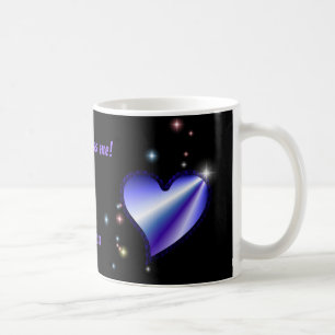 Purple Rainbow Heart with Stars Coffee Mug