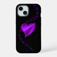 Purple Rainbow Heart with Stars
