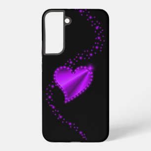Purple Rainbow Heart with Stars Samsung Galaxy Case
