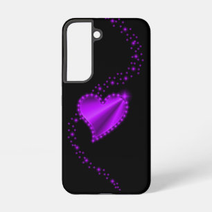 Purple Rainbow Heart with Stars Samsung Galaxy Case