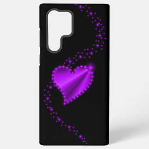 Purple Rainbow Heart with Stars Samsung Galaxy Case