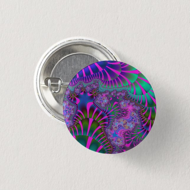 Purple Rainbow Melt 3 Cm Round Badge (Front & Back)