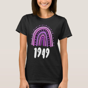 Purple Rainbow Year Of Birth 1949 Birthday T-Shirt