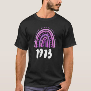 Purple Rainbow Year Of Birth 1973 Birthday T-Shirt