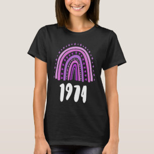 Purple Rainbow Year Of Birth 1974 Birthday T-Shirt