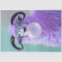 Purple Ram Blowing Bubble Gum Decouapge