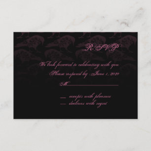 Purple Raven Gothic Response Card