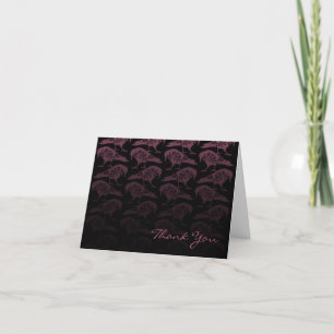 Purple Raven Gothic Wedding Thank You Card
