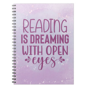 Purple Reading is Dreaming With Open Eyes Magnet Notebook