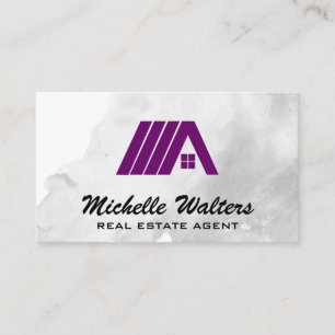Purple Real Estate Logo Business Card