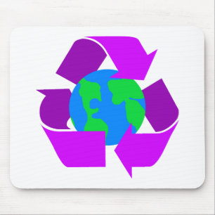 Purple Recycle Mouse Pad