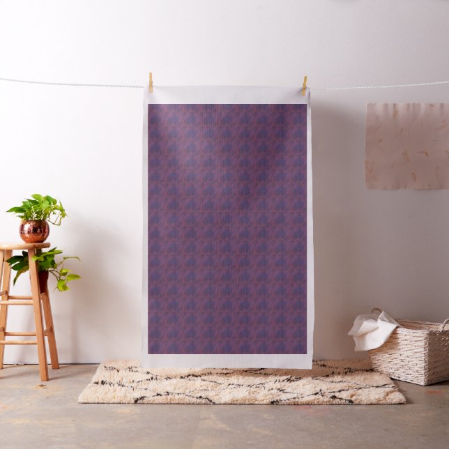 Purple & Red Abstract Pattern 56" Cotton Fabric (In Situ)