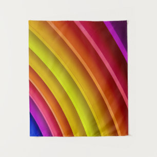 Purple, red, and yellow rainbow column tapestry