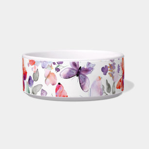 Purple Red Butterflies Bowl