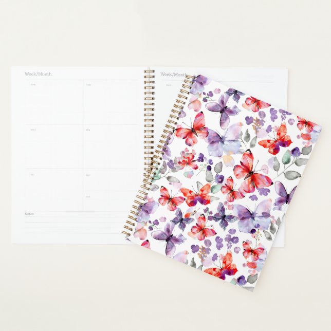 Purple Red Butterflies Planner (Display)