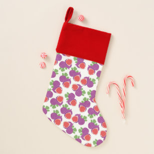 purple red fig christmas stocking
